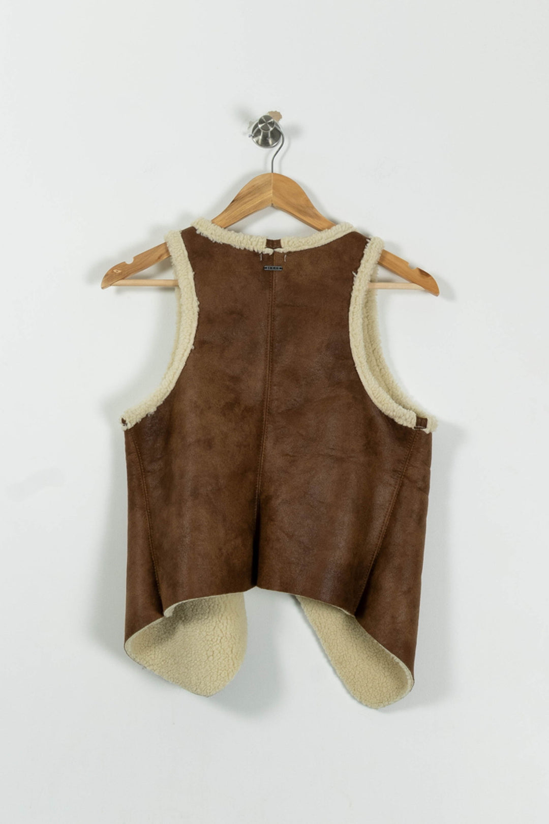 Gilet Sans Manches Marron et Beige - Taille L/40 de la marque IKKS | PARAD95046 - Vendu par Paradigme - Image 4