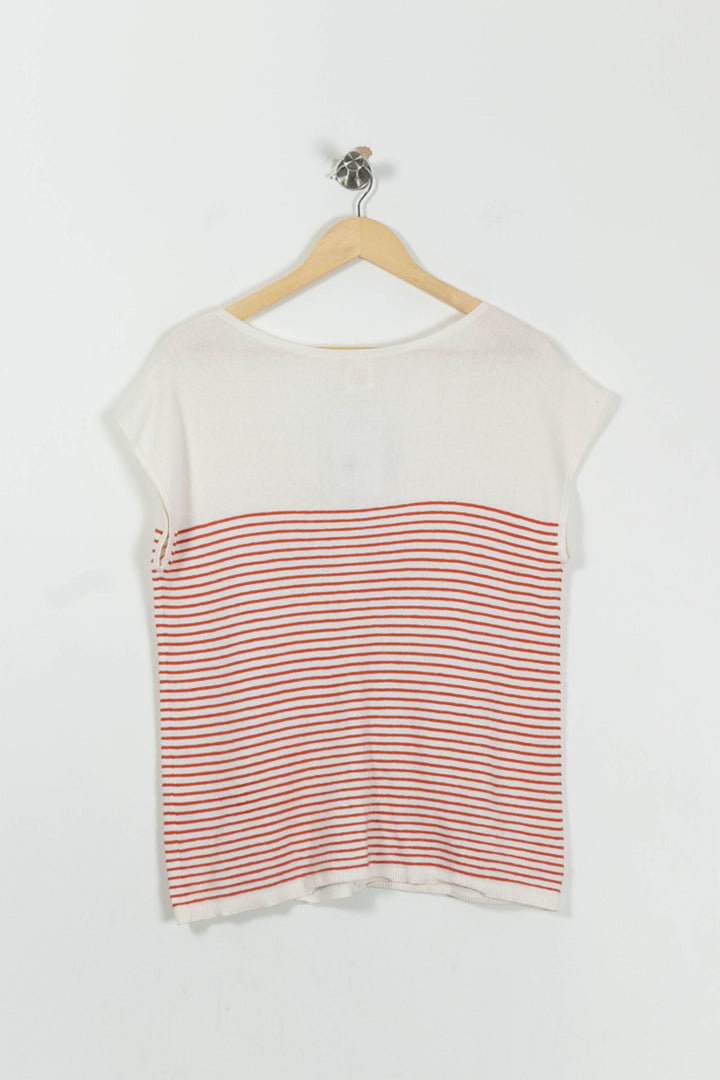Cardigan Blanc et Orange - Taille M/38 de la marque Des petits hauts | PARAD95053 - Vendu par Paradigme - Image 4