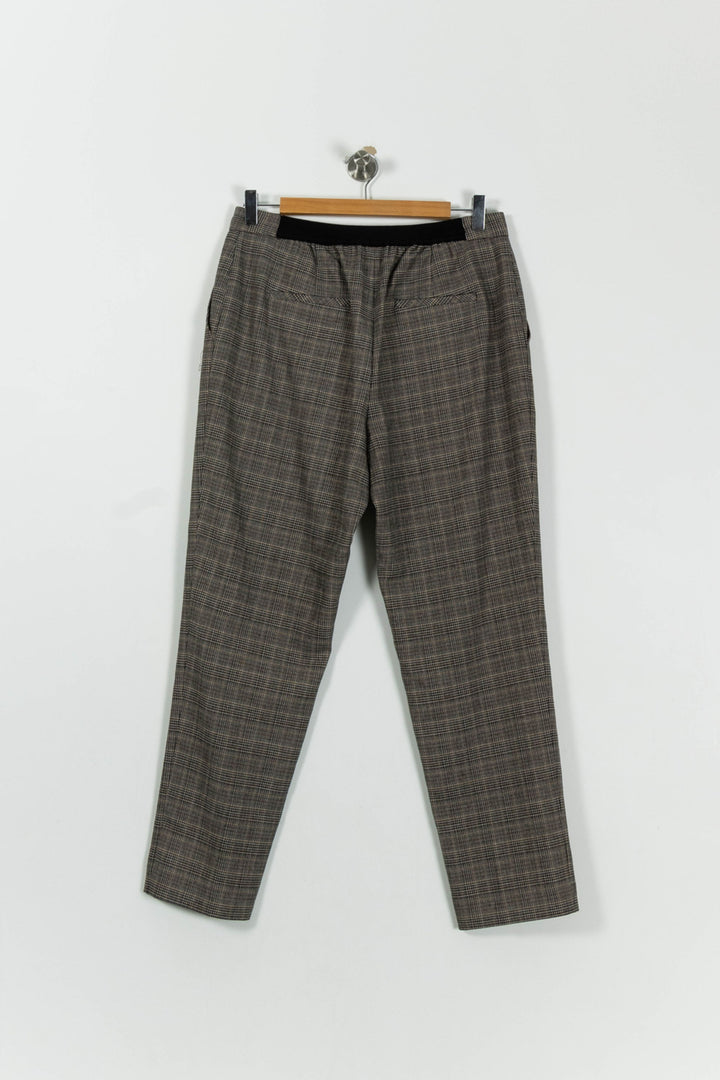 Pantalon Carreaux Beige et Marron - Taille XL/42 de la marque Caroll | PARAD95057 - Vendu par Paradigme - Image 4