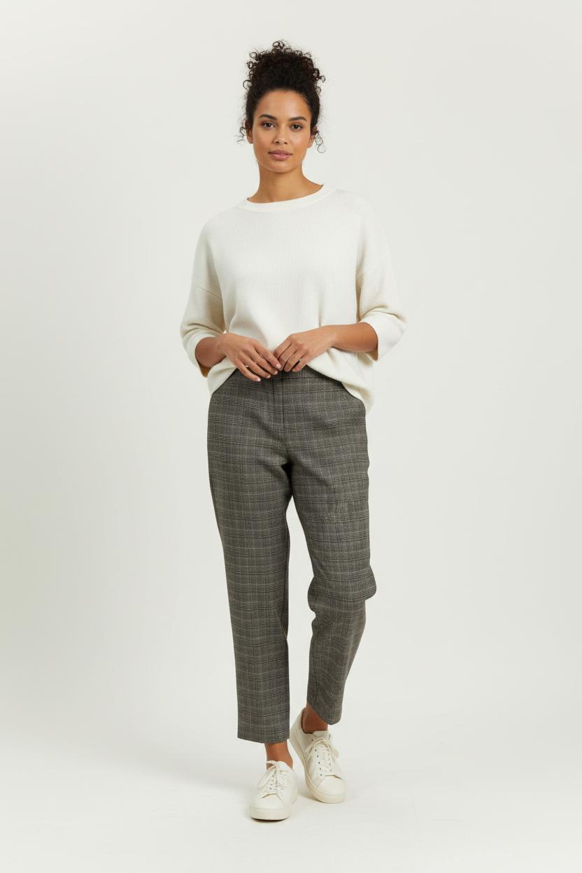 Pantalon Carreaux Beige et Marron - Taille XL/42 de la marque Caroll | PARAD95057 - Vendu par Paradigme - Image 1