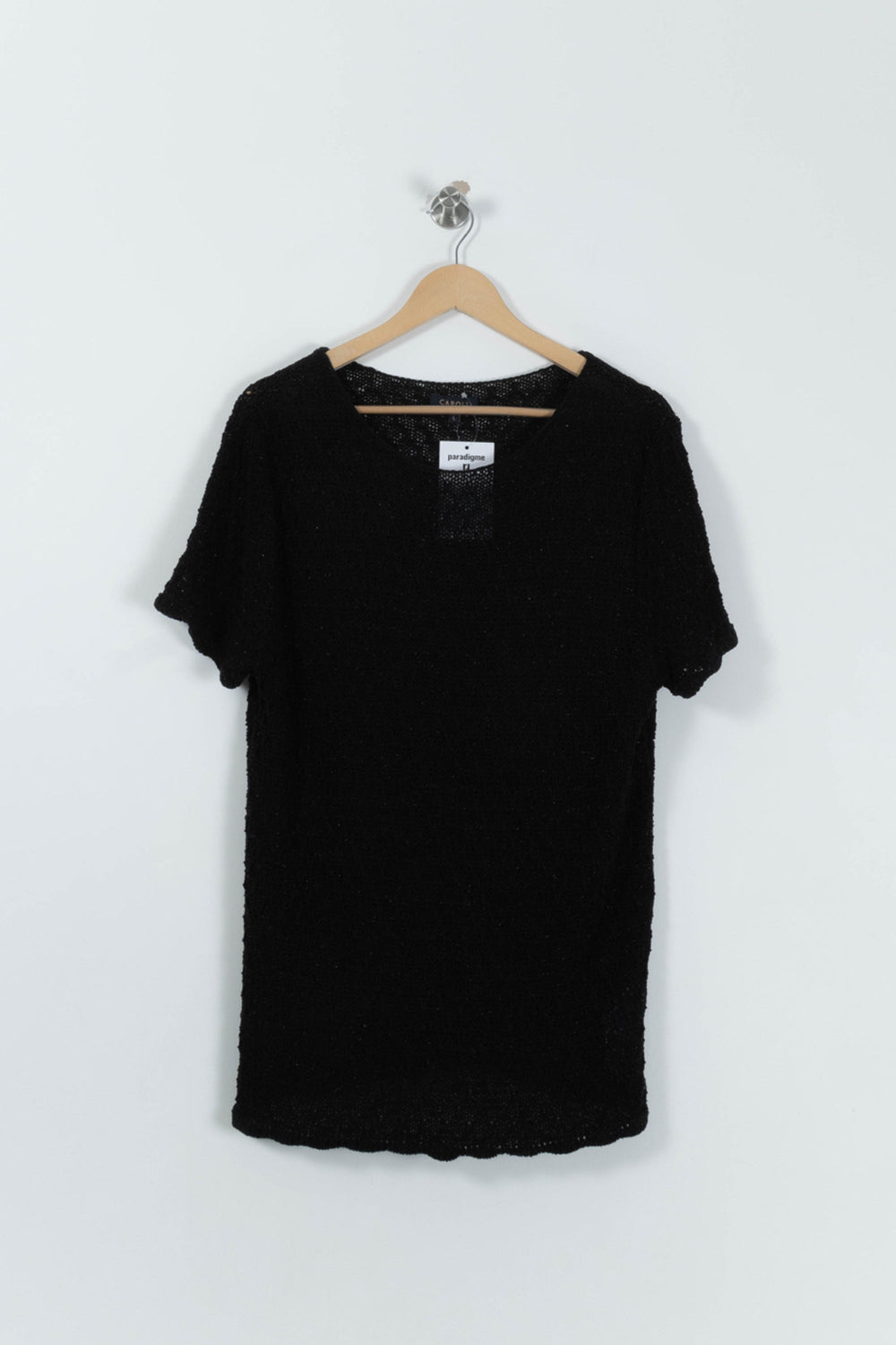 Pull Noir - Taille L/40 de la marque Caroll | PARAD95061 - Vendu par Paradigme - Image 2