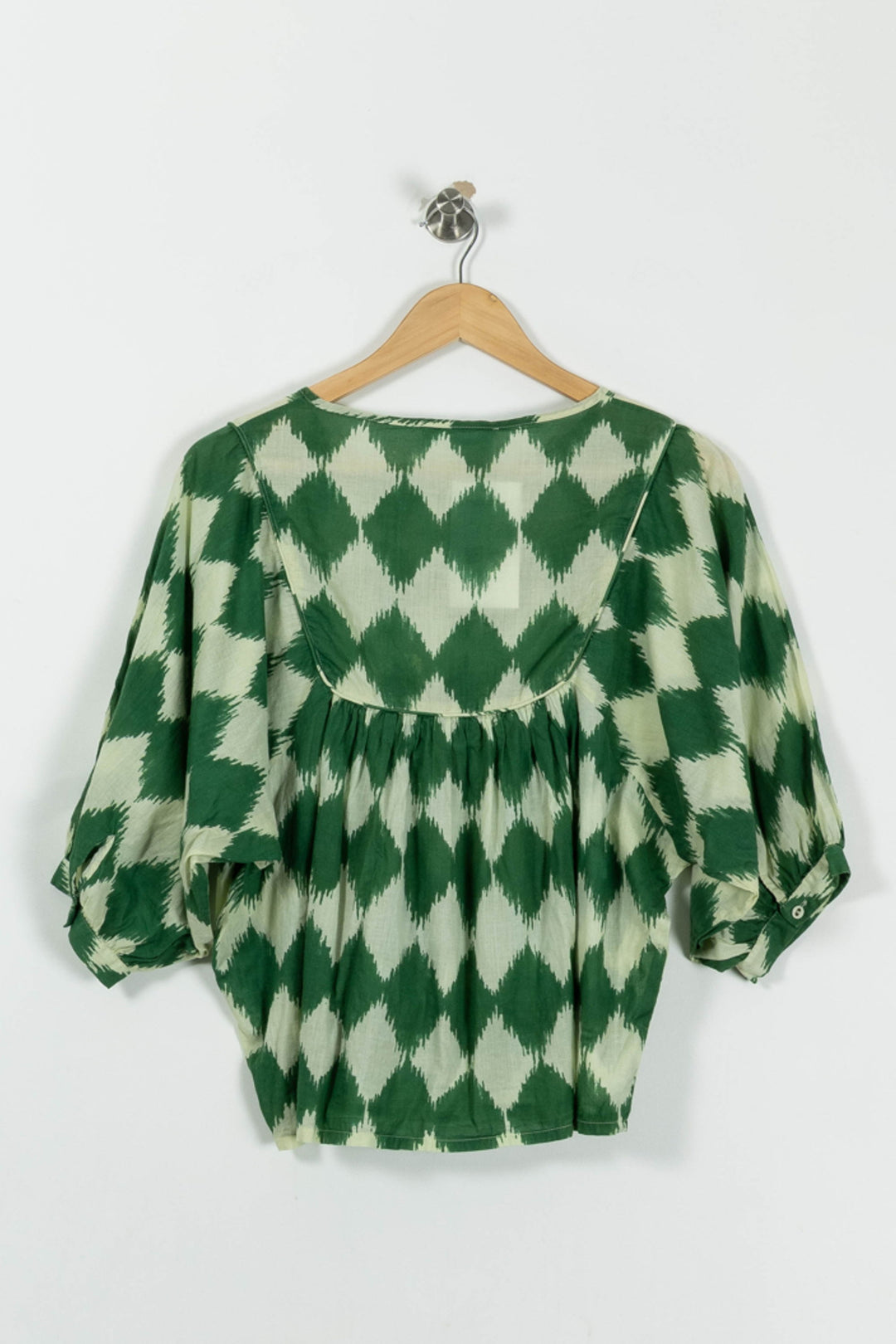 Blouse Verte et Écrue - Taille S/36 de la marque Léon & Harper | PARAD95085 - Vendu par Paradigme - Image 4
