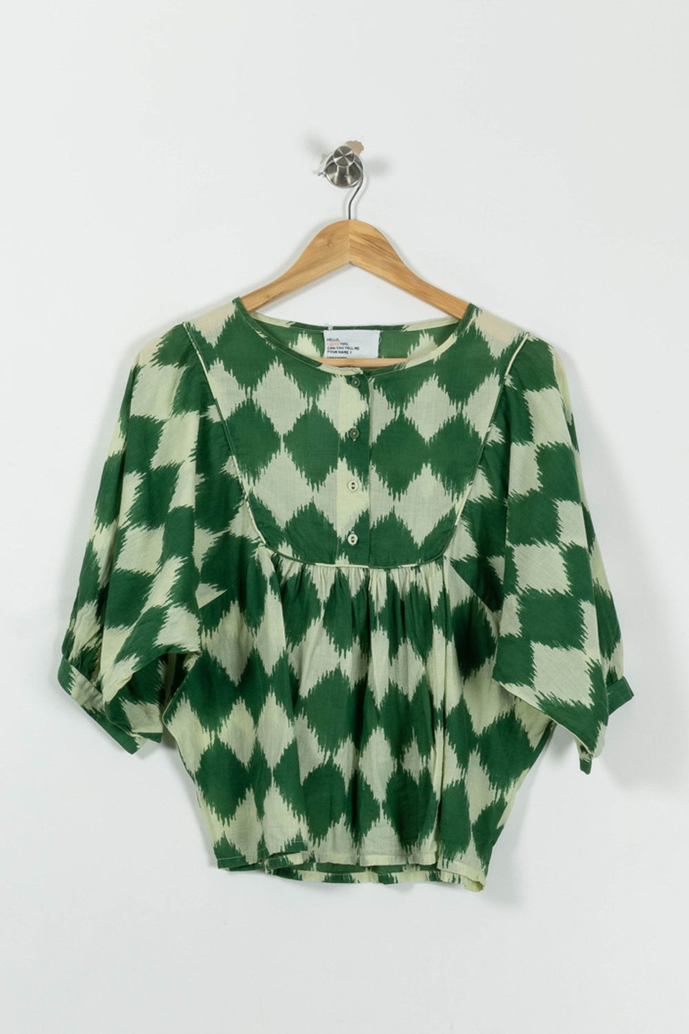 Blouse Verte et Écrue - Taille S/36 de la marque Léon & Harper | PARAD95085 - Vendu par Paradigme - Image 2