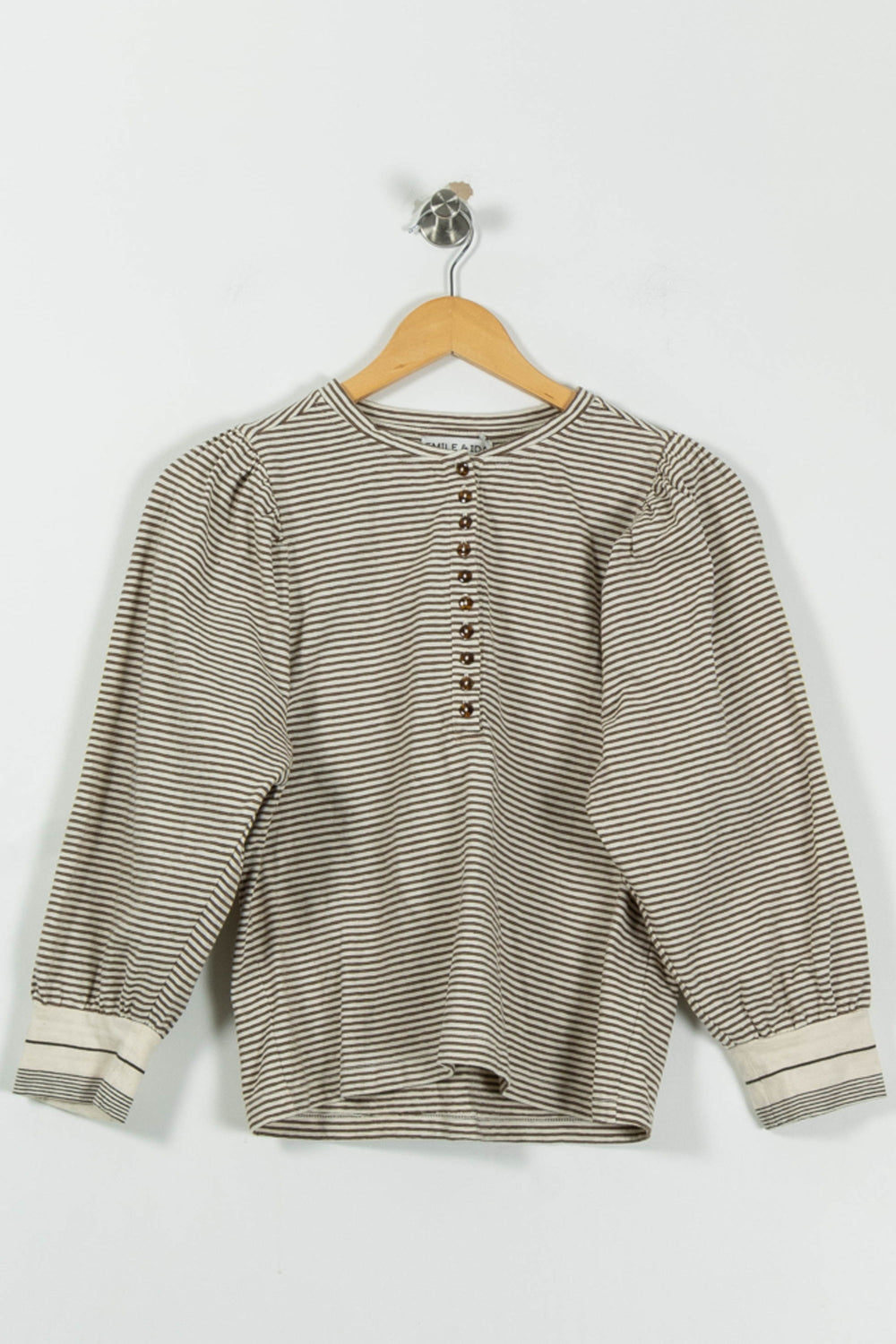 Blouse Rayée Beige et Noir - Taille S/36 de la marque Emile & Ida | PARAD95089 - Vendu par Paradigme - Image 2