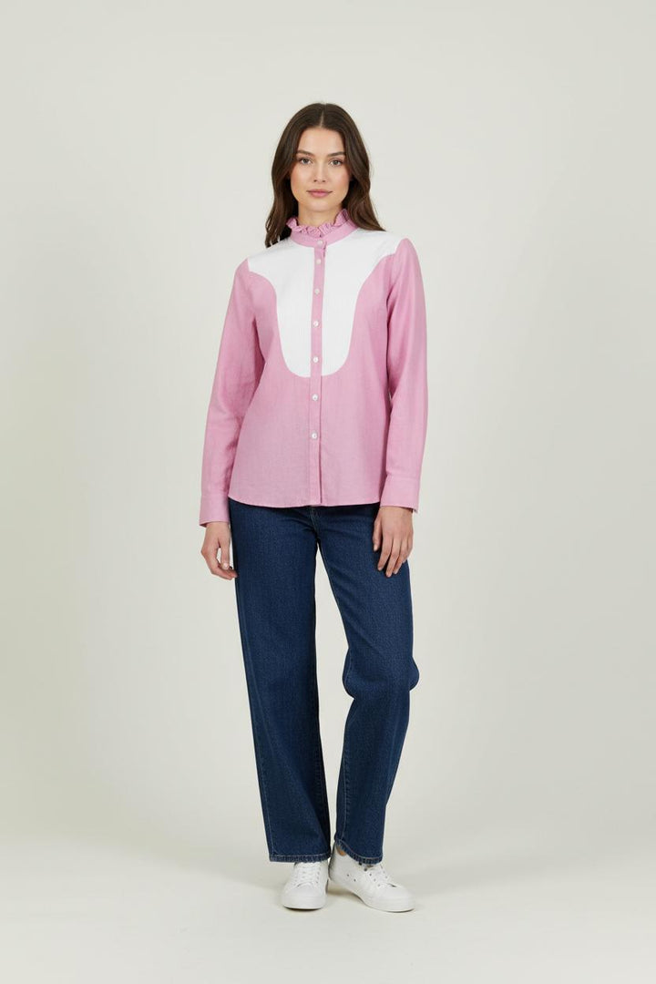 Chemise Rose et Blanche - Taille S/36 de la marque Paul & Joe | PARAD95090 - Vendu par Paradigme - Image 1