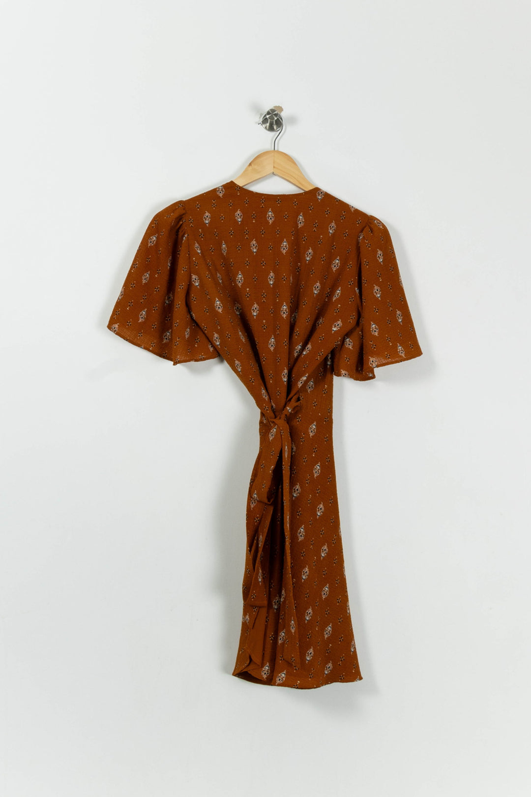 Robe Portefeuille Marron - Taille M/38 de la marque Sessùn | PARAD95097 - Vendu par Paradigme - Image 4