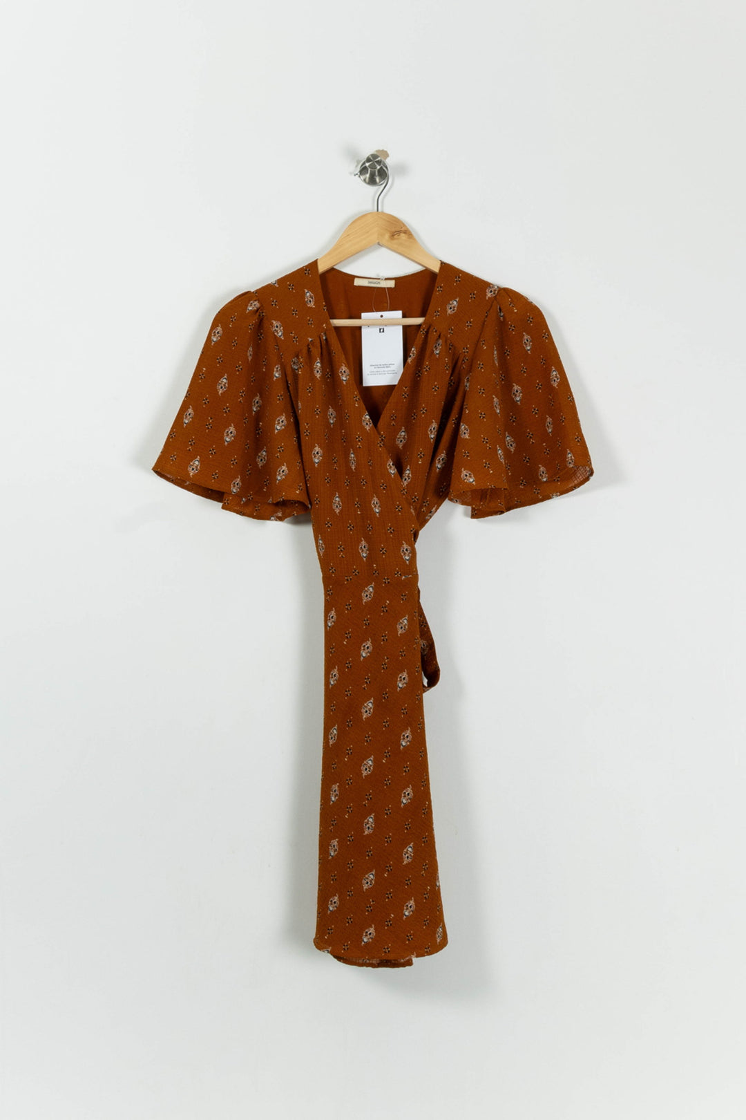 Robe Portefeuille Marron - Taille M/38 de la marque Sessùn | PARAD95097 - Vendu par Paradigme - Image 2