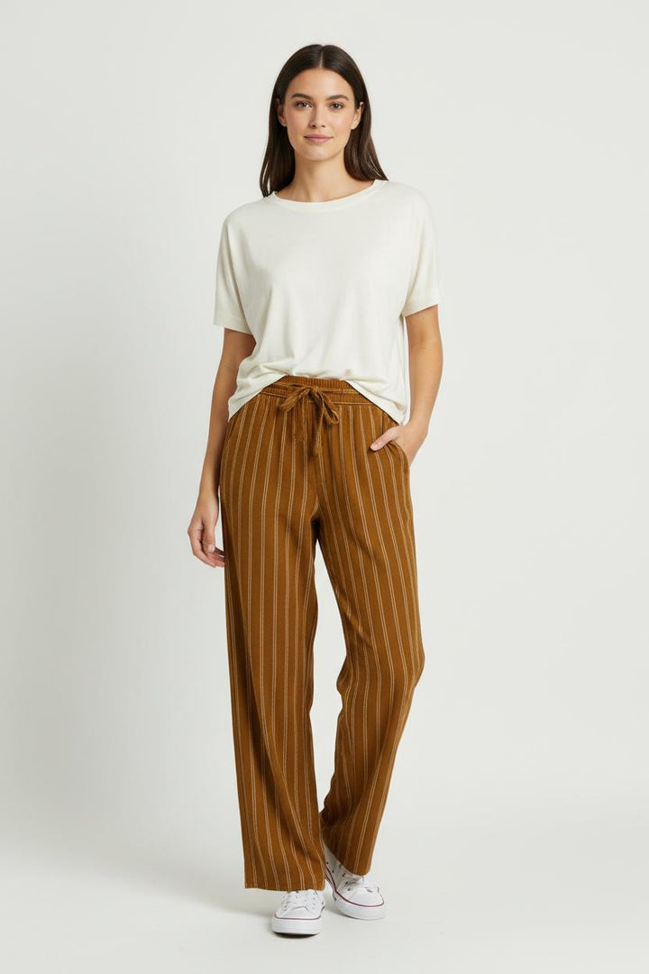 Pantalon Large Marron à Rayures - Taille XS/34 de la marque Labdip | PARAD95099 - Vendu par Paradigme - Image 1