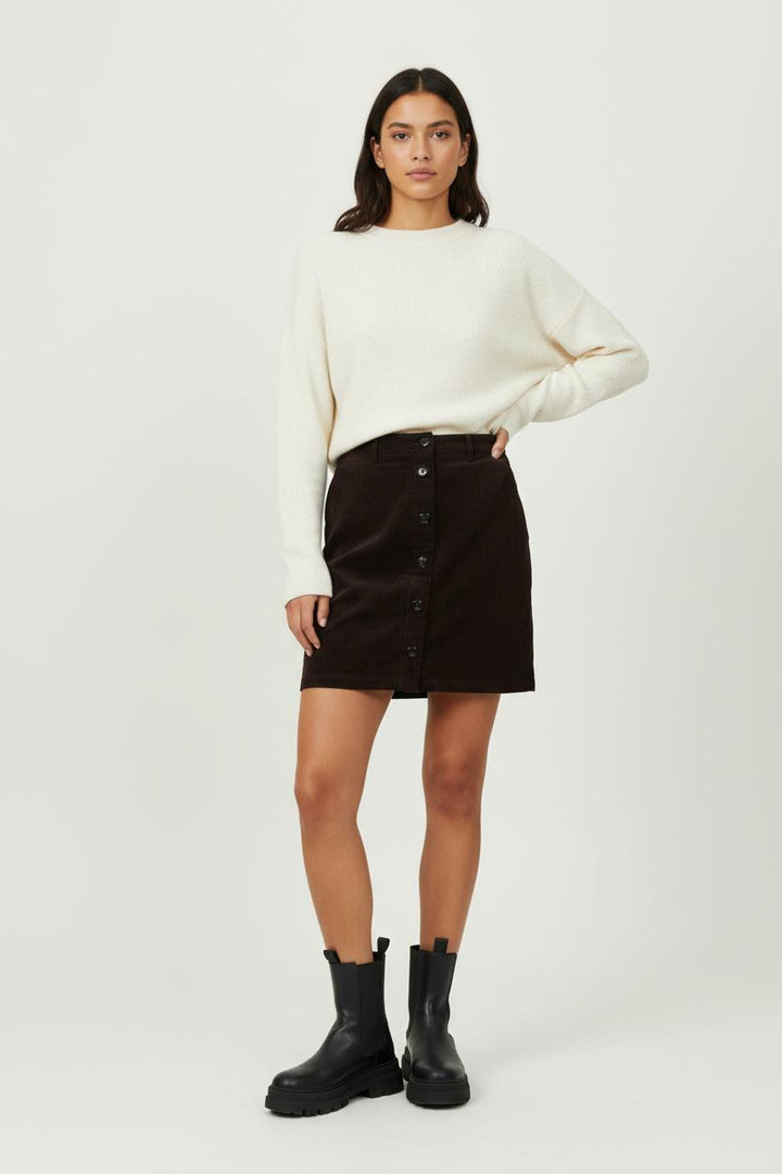 Jupe Courte Marron - Taille L/40 de la marque Des petits hauts | PARAD95103 - Vendu par Paradigme - Image 1