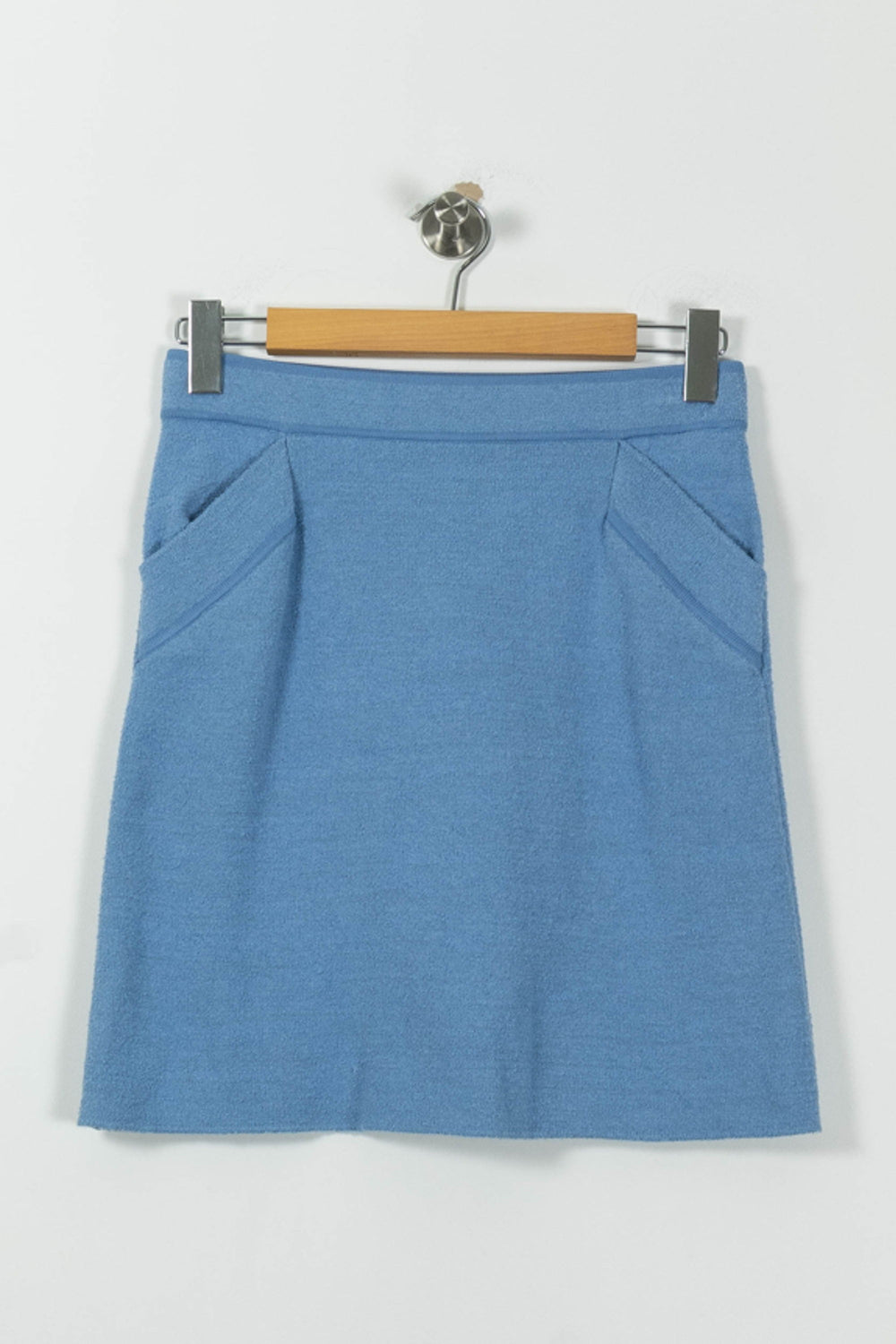 Jupe Courte Bleue - Taille L/40 de la marque Claudie Pierlot | PARAD95104 - Vendu par Paradigme - Image 2