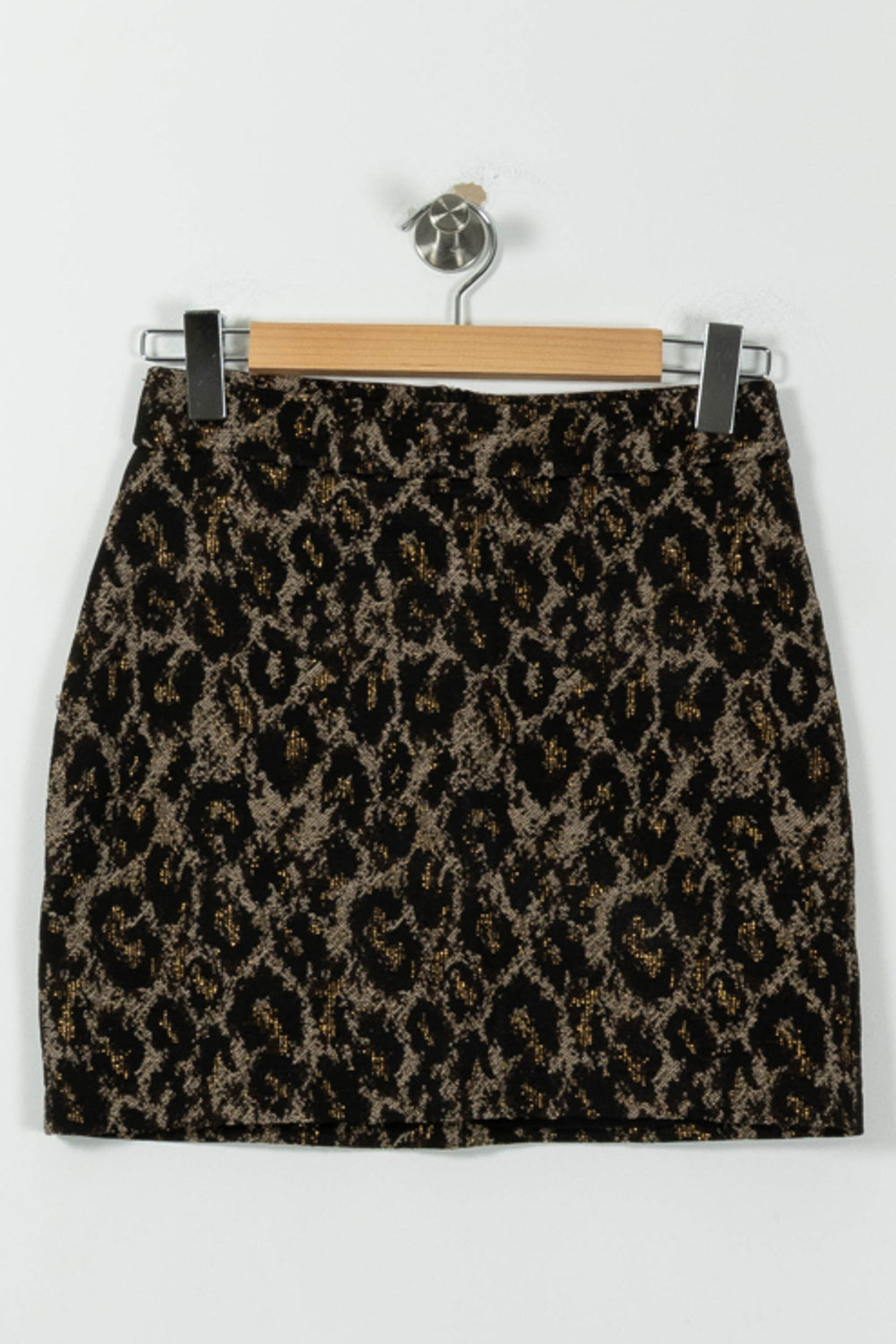 Jupe Droite Noire et Dorée - Taille XS/34 de la marque La Fée Maraboutée | PARAD95132 - Vendu par Paradigme - Image 2