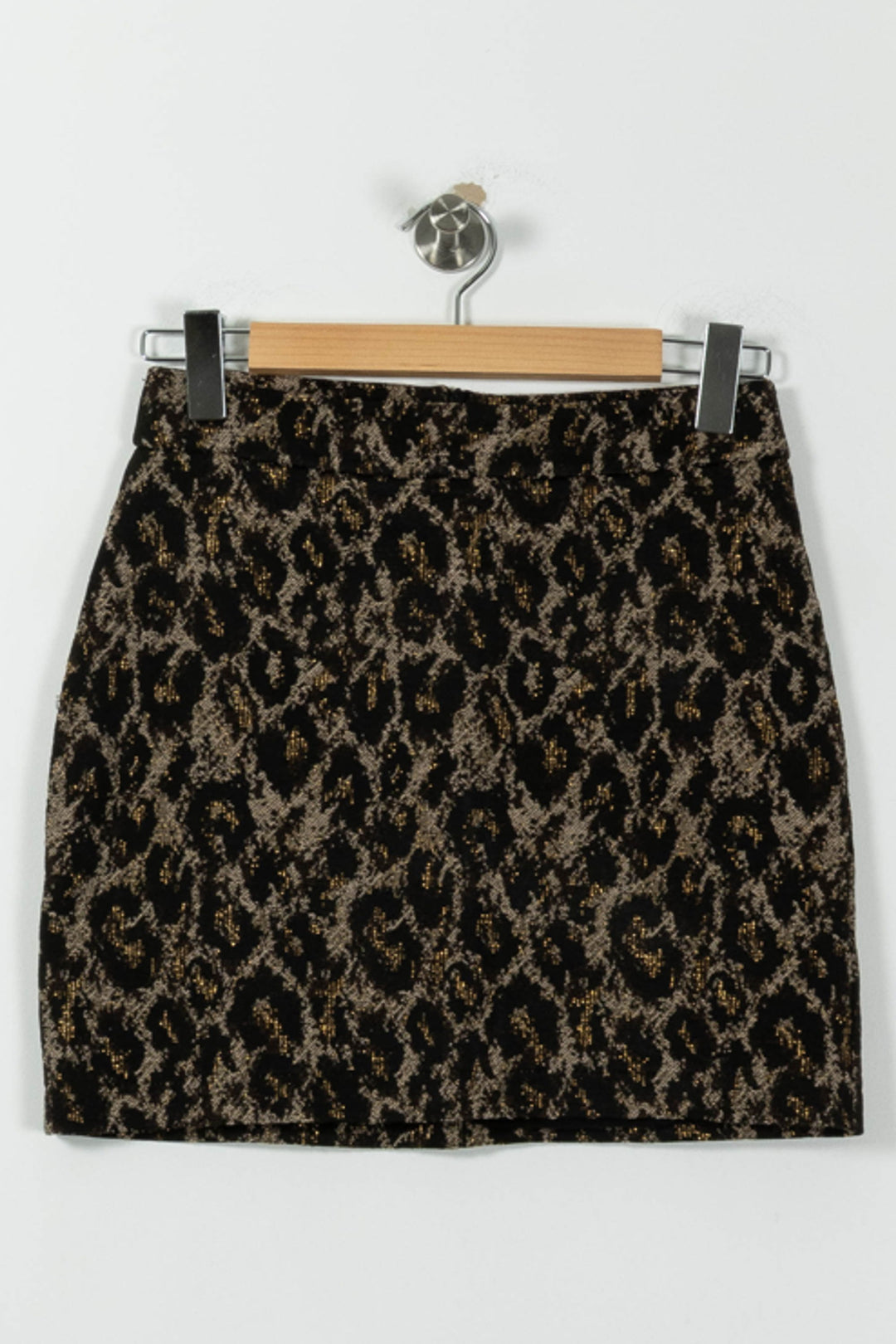 Jupe Droite Noire et Dorée - Taille XS/34 de la marque La Fée Maraboutée | PARAD95132 - Vendu par Paradigme - Image 2