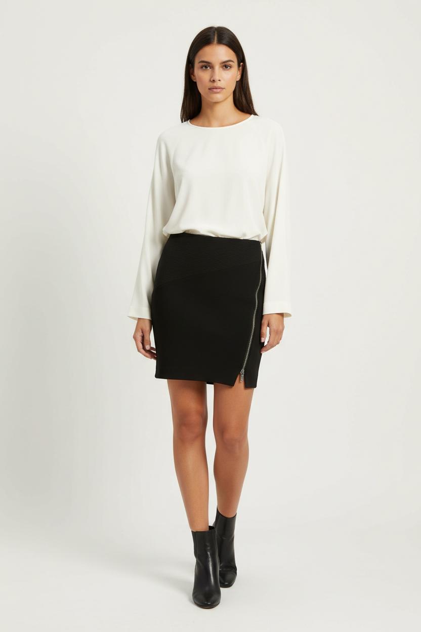 Jupe Courte Noire - Taille XS/34 de la marque IKKS | PARAD95137 - Vendu par Paradigme - Image 1