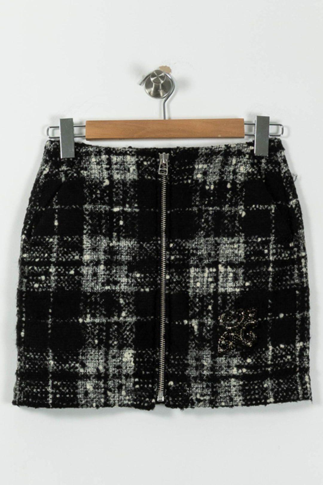 Jupe Courte Noire et Blanche - Taille S/36 de la marque The Kooples | PARAD95142 - Vendu par Paradigme - Image 2