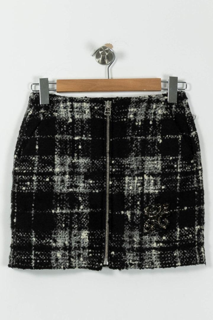 Jupe Courte Noire et Blanche - Taille S/36 de la marque The Kooples | PARAD95142 - Vendu par Paradigme - Image 2
