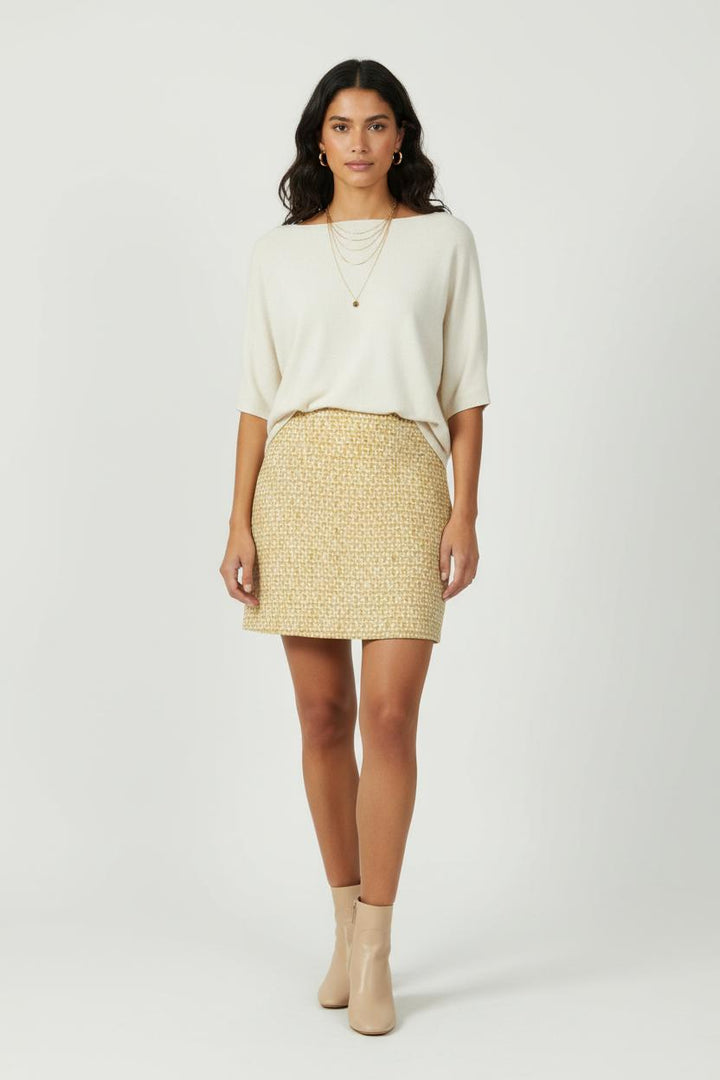 Jupe Courte Or et Blanc - Taille S/36 de la marque Grace & Mila | PARAD95145 - Vendu par Paradigme - Image 1