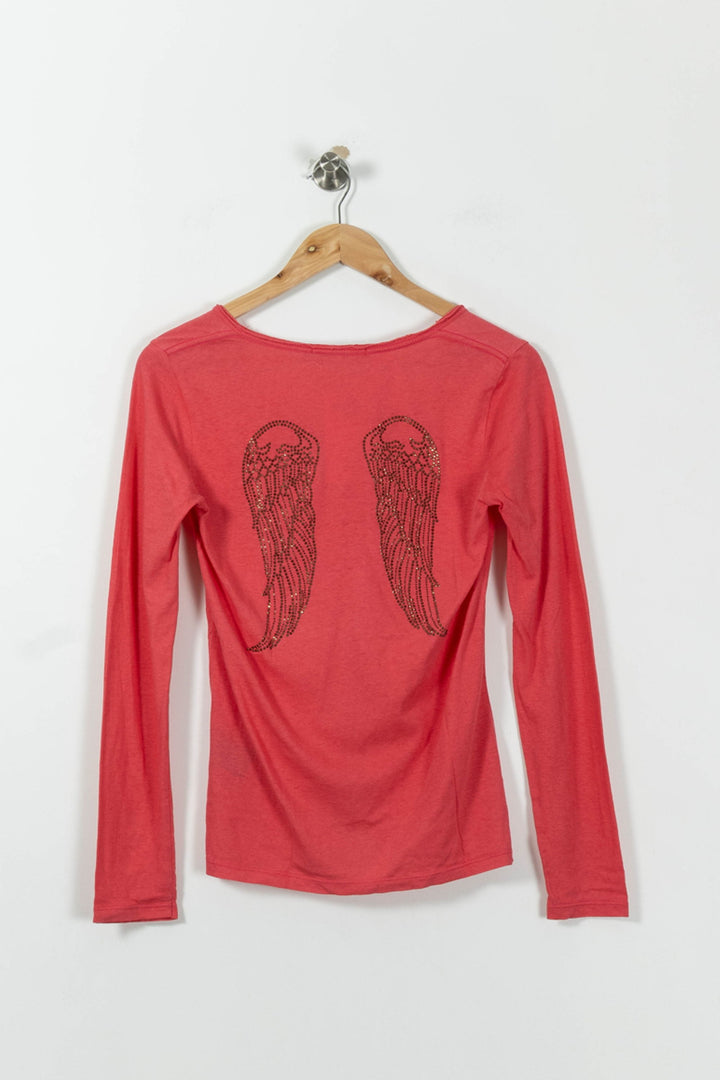 T-shirt Manches Longues Rose - Taille S/36 de la marque Bérénice | PARAD95152 - Vendu par Paradigme - Image 4