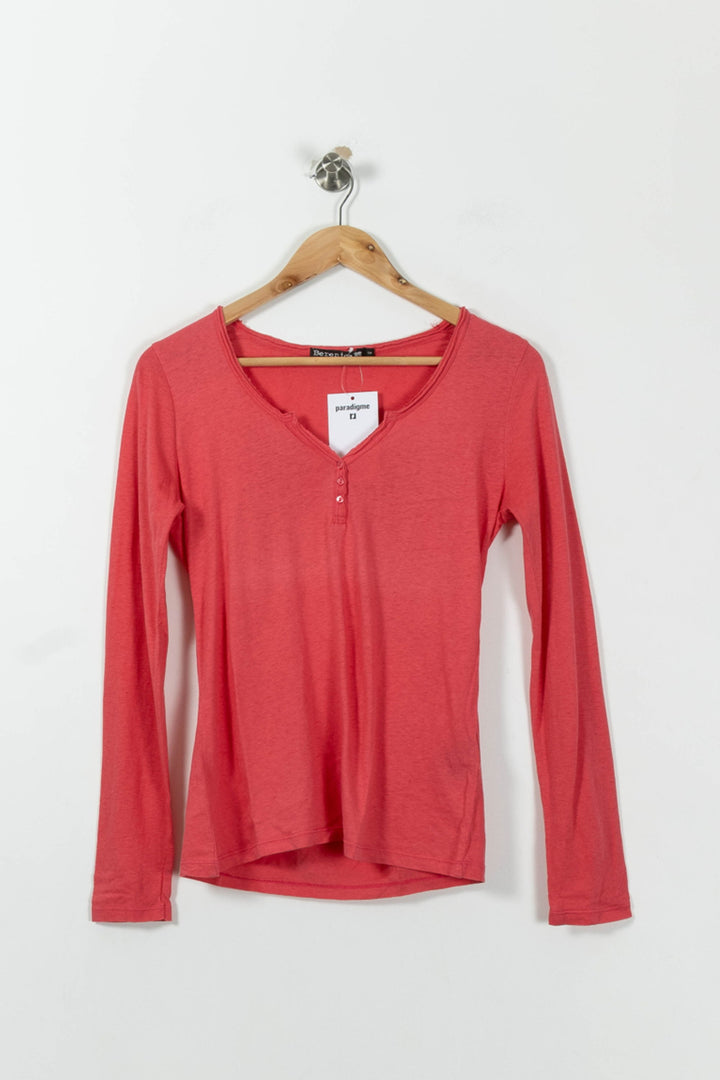 T-shirt Manches Longues Rose - Taille S/36 de la marque Bérénice | PARAD95152 - Vendu par Paradigme - Image 2