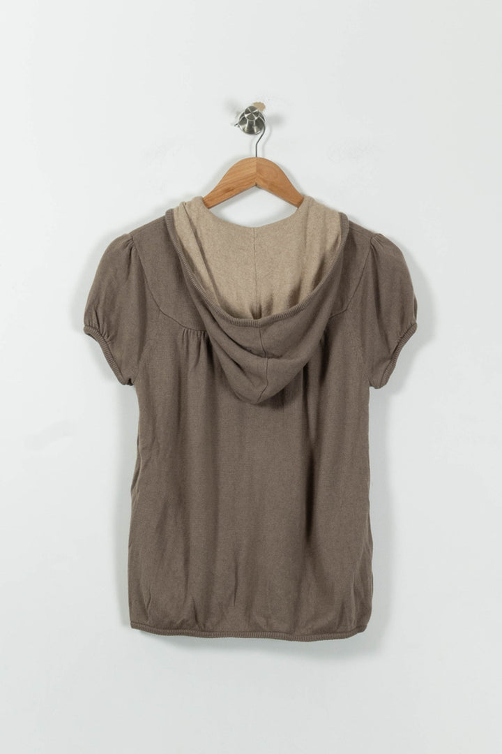 Gilet à Capuche Beige - Taille S/36 de la marque Bérénice | PARAD95161 - Vendu par Paradigme - Image 4