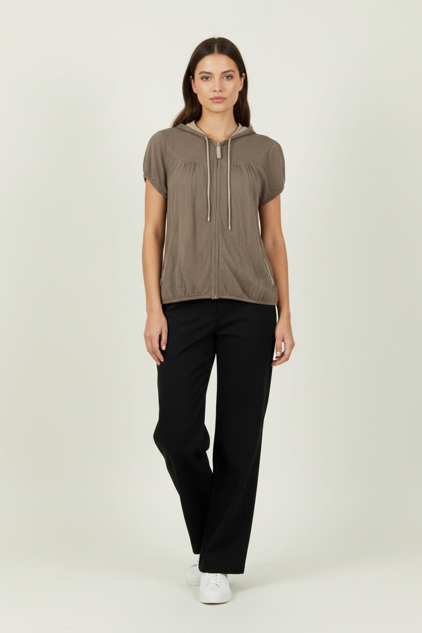 Gilet à Capuche Beige - Taille S/36 de la marque Bérénice | PARAD95161 - Vendu par Paradigme - Image 1