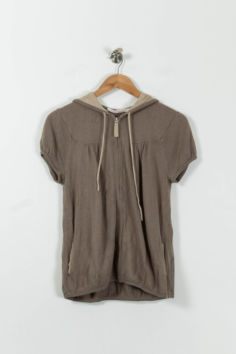 Gilet à Capuche Beige - Taille S/36 de la marque Bérénice | PARAD95161 - Vendu par Paradigme - Image 2