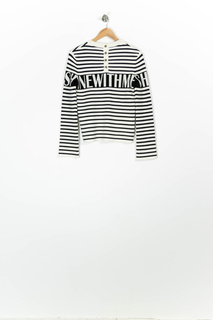 Pull Rayé Noir et Blanc - Taille S/36 de la marque Maje | PARAD95164 - Vendu par Paradigme - Image 4