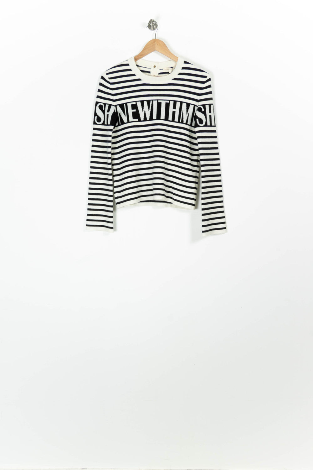 Pull Rayé Noir et Blanc - Taille S/36 de la marque Maje | PARAD95164 - Vendu par Paradigme - Image 2