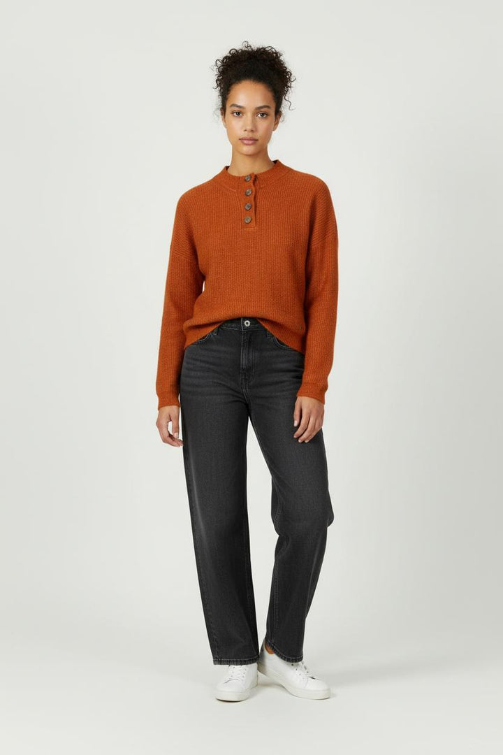 Pull Col Boutonné Bordeau - Taille S/36 de la marque Karl Marc John | PARAD95188 - Vendu par Paradigme - Image 1