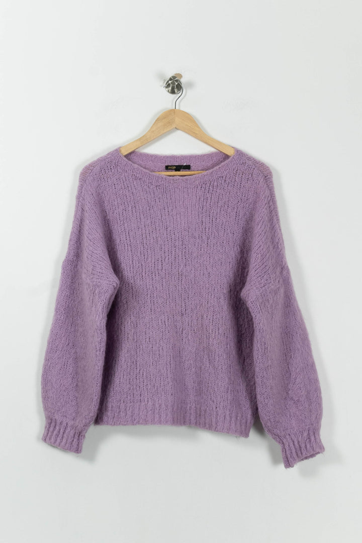 Pull Violet - Taille S/36 de la marque Maje | PARAD95201 - Vendu par Paradigme - Image 2