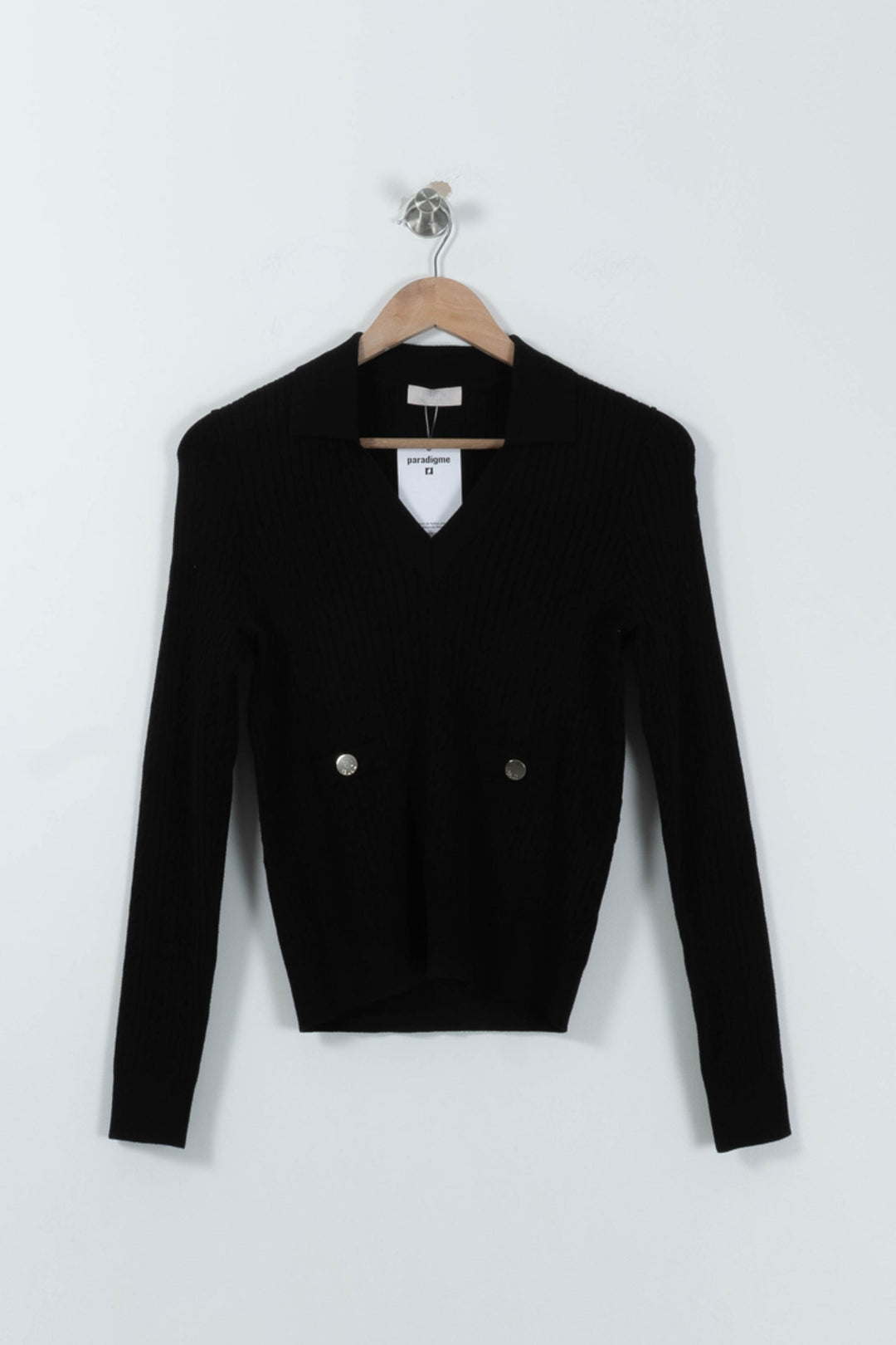 Pull Noir - Taille M/38 de la marque Liu Jo | PARAD95204 - Vendu par Paradigme - Image 2