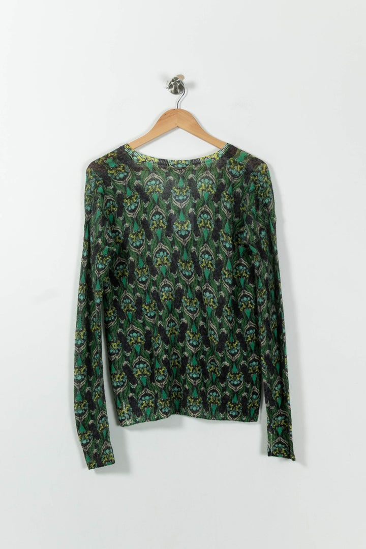 Pull Vert et Noir - Taille S/36 de la marque IKKS | PARAD95223 - Vendu par Paradigme - Image 4