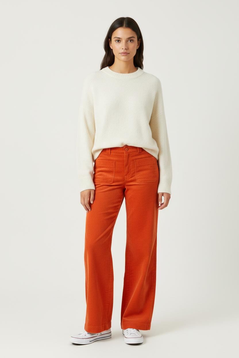 Pantalon Large Orange - Taille XS/34 de la marque Sézane | PARAD95233 - Vendu par Paradigme - Image 1
