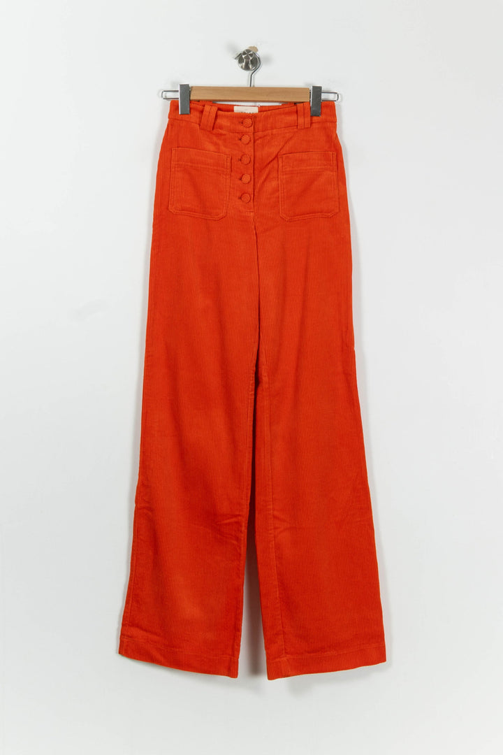 Pantalon Large Orange - Taille XS/34 de la marque Sézane | PARAD95233 - Vendu par Paradigme - Image 2