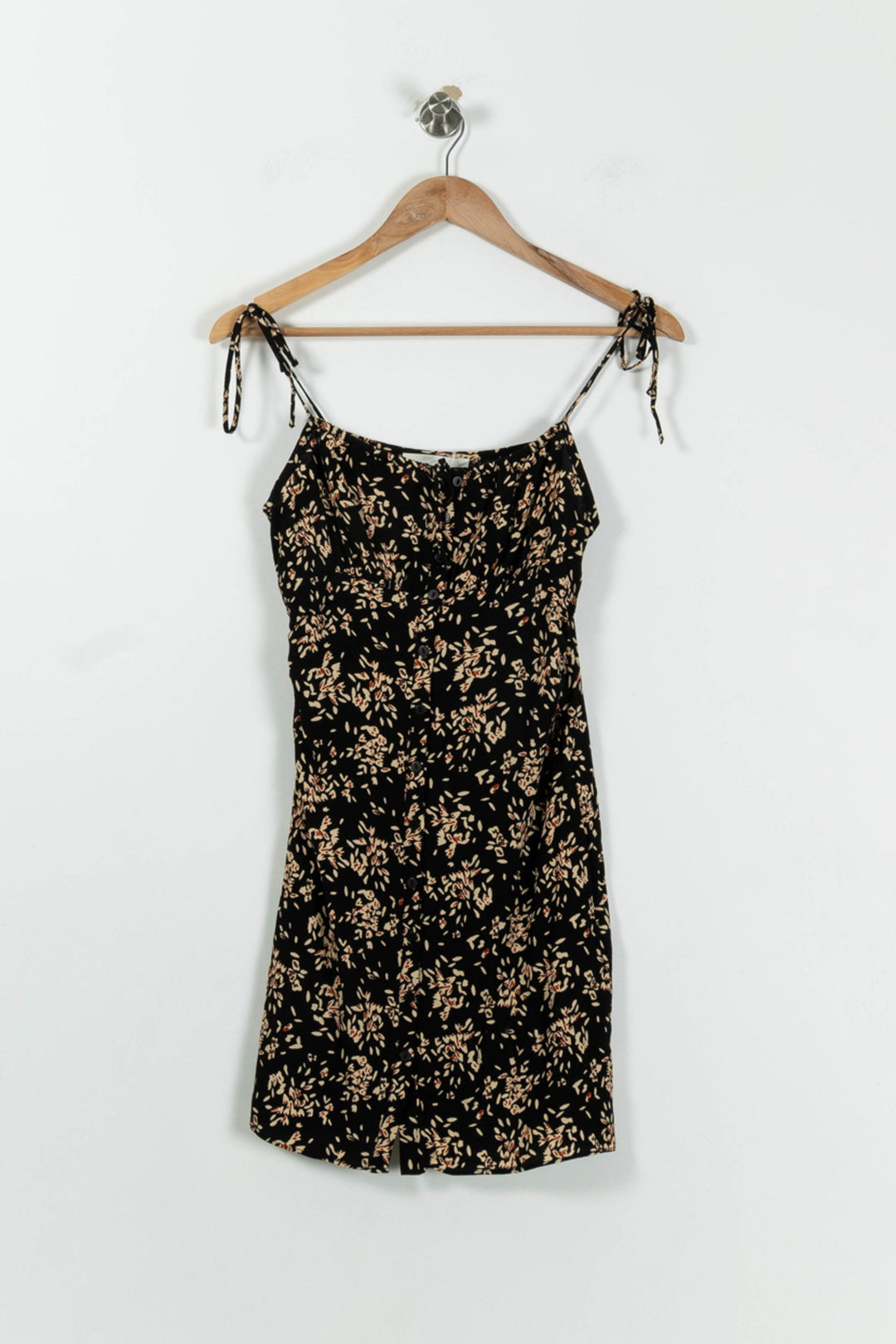 Robe Fleurie Noire et Beige - Taille XS/34 de la marque ba&sh | PARAD95234 - Vendu par Paradigme - Image 2