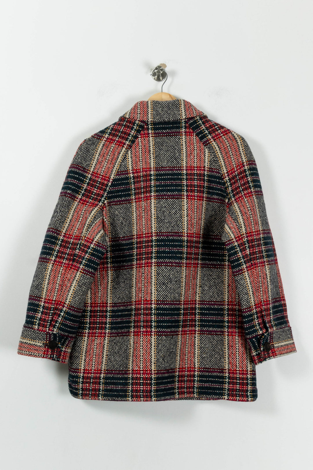 Manteau à Carreaux Rouge et Bleu - Taille XS/34 de la marque Sézane | PARAD95235 - Vendu par Paradigme - Image 4