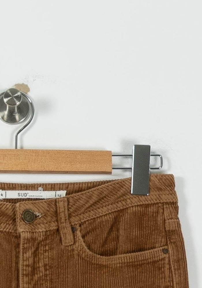 Pantalon Velours Beige - Taille XS/34 de la marque Sud express | PARAD95241 - Vendu par Paradigme - Image 3