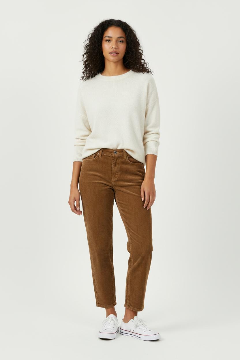 Pantalon Velours Beige - Taille XS/34 de la marque Sud express | PARAD95241 - Vendu par Paradigme - Image 1