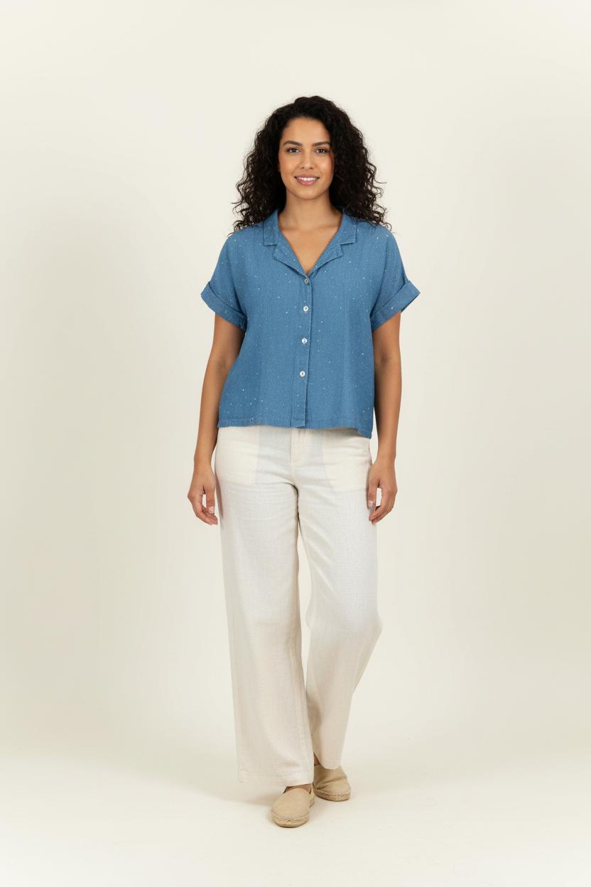 Chemisette Bleue - Taille S/36 de la marque Imprevu | PARAD95248 - Vendu par Paradigme - Image 1