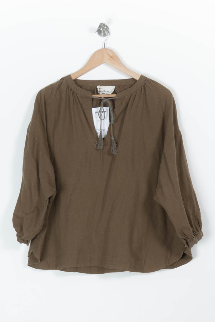 Blouse Marron - Taille S/36 de la marque Léon & Harper | PARAD95253 - Vendu par Paradigme - Image 2