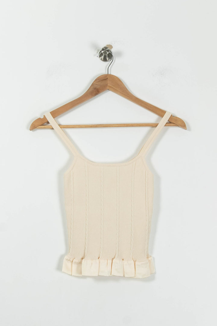Débardeur Beige - Taille S/36 de la marque Claudie Pierlot | PARAD95256 - Vendu par Paradigme - Image 2