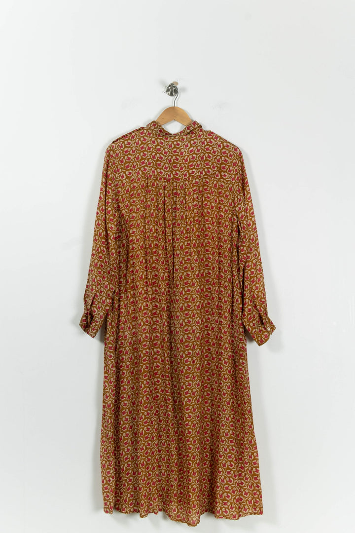 Robe Chemise Longue Or et Rouge - Taille S/36 de la marque La Petite Etoile | PARAD95266 - Vendu par Paradigme - Image 4