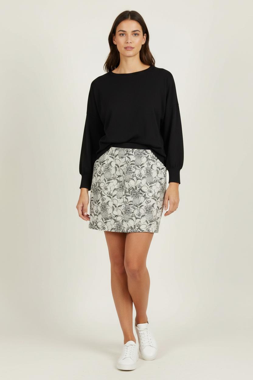 Jupe Blanche et Noire - Taille M/38 de la marque La Fée Maraboutée | PARAD95277 - Vendu par Paradigme - Image 1