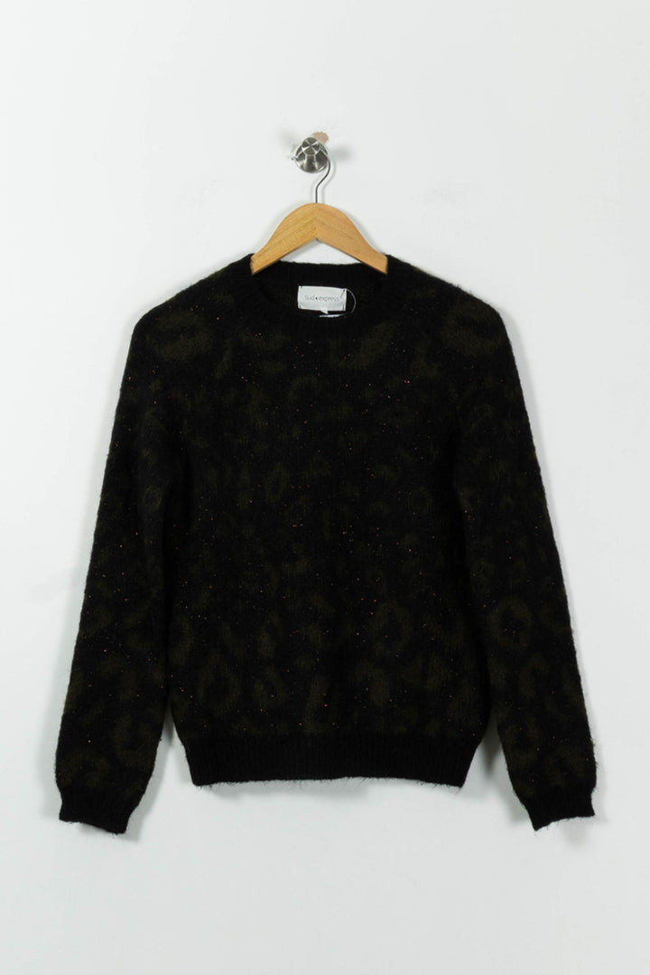 Pull Noir et Vert - Taille XS/34 de la marque Sud express | PARAD95300 - Vendu par Paradigme - Image 2