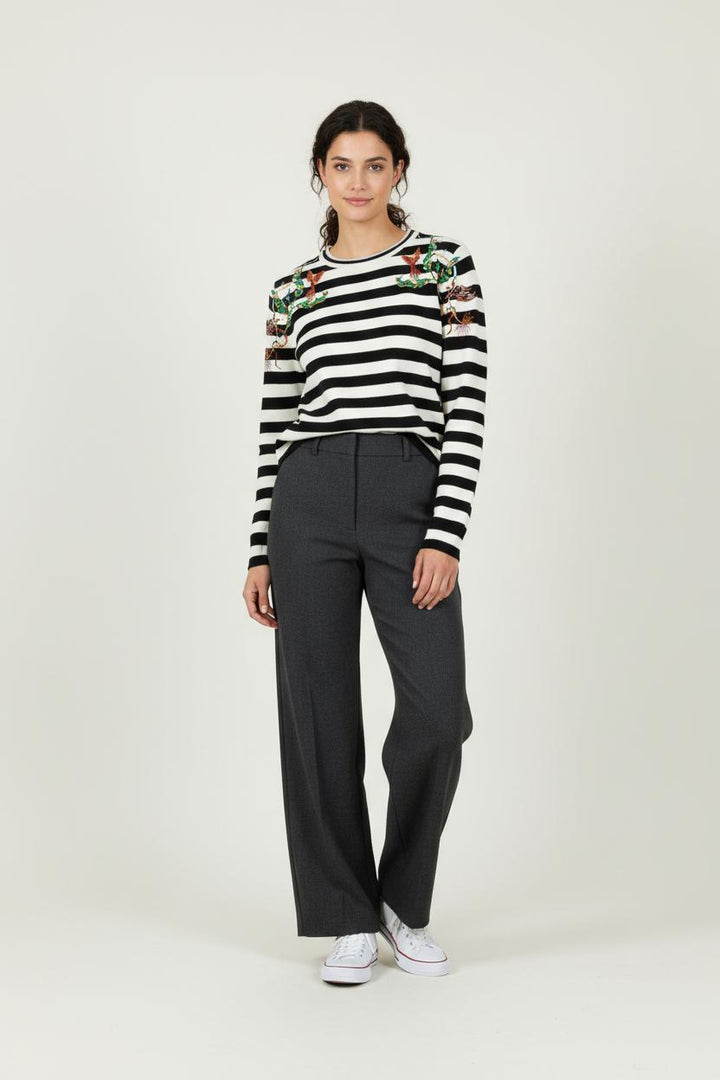 Pull Rayé Noir et Blanc - Taille S/36 de la marque Bérénice | PARAD95302 - Vendu par Paradigme - Image 1