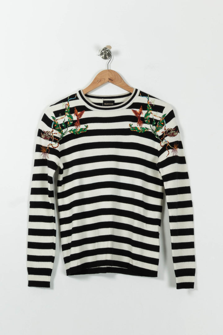 Pull Rayé Noir et Blanc - Taille S/36 de la marque Bérénice | PARAD95302 - Vendu par Paradigme - Image 2
