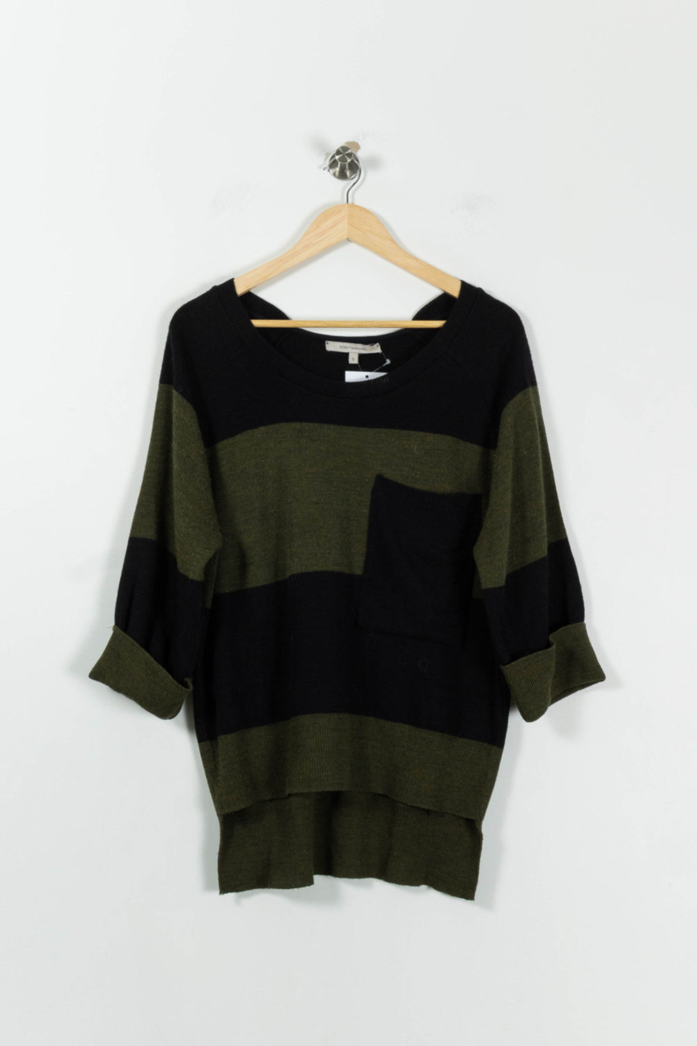 Pull Vert et Noir - Taille S/36 de la marque La Fée Maraboutée | PARAD95305 - Vendu par Paradigme - Image 2