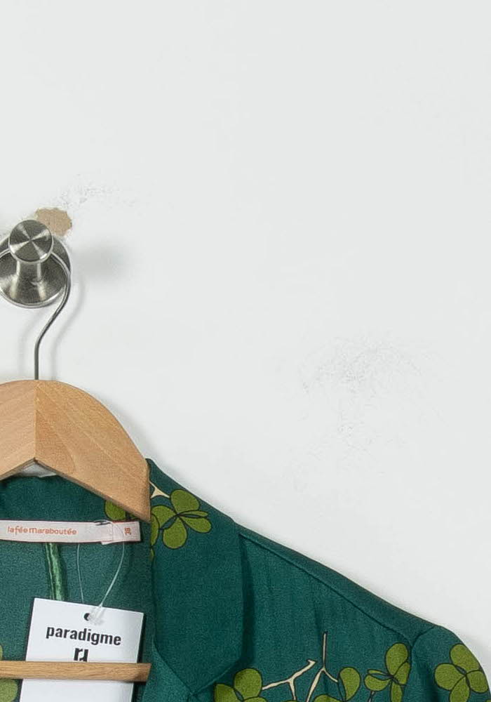 Blazer Vert et Jaune - Taille M/38 de la marque La Fée Maraboutée | PARAD95307 - Vendu par Paradigme - Image 3