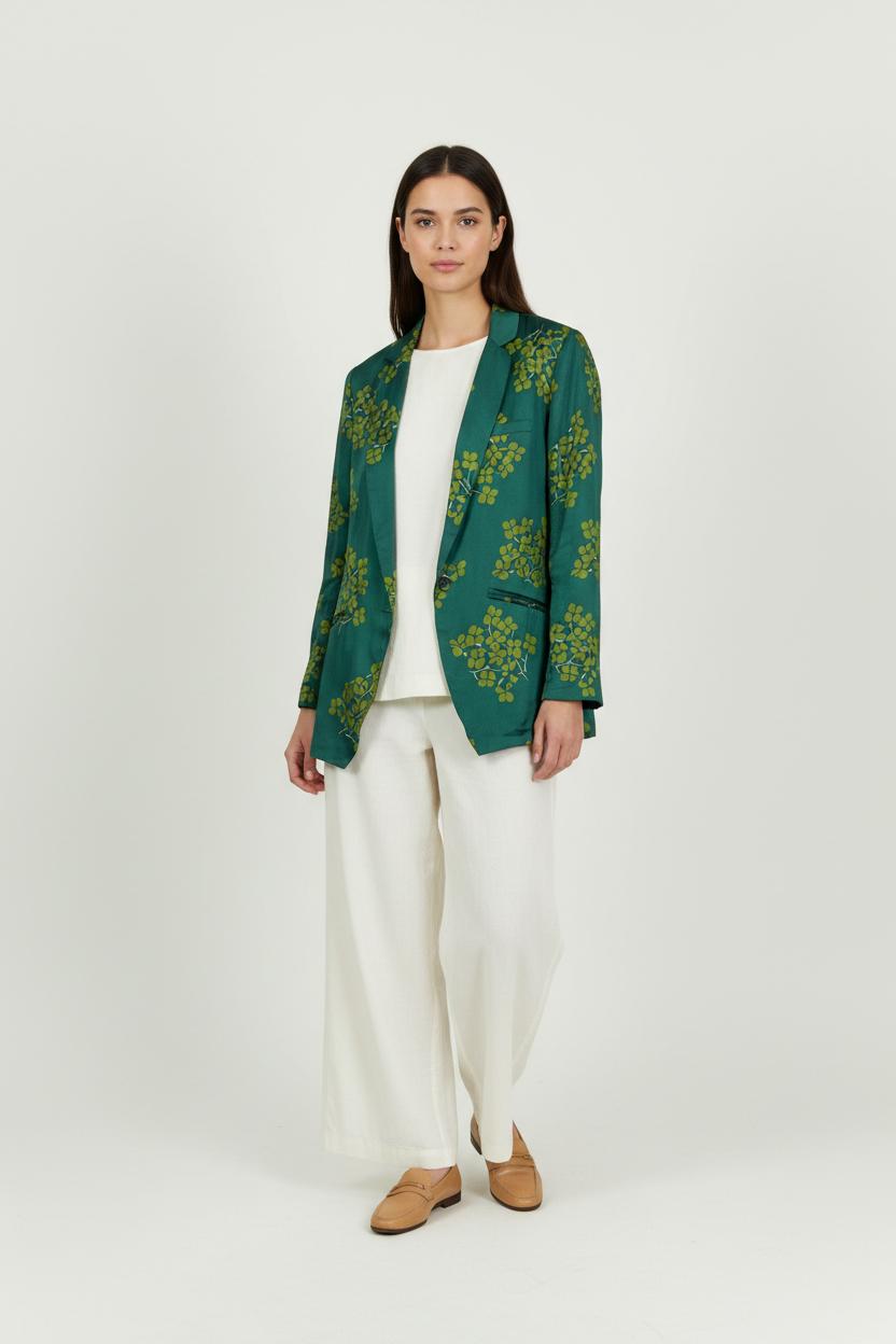 Blazer Vert et Jaune - Taille M/38 de la marque La Fée Maraboutée | PARAD95307 - Vendu par Paradigme - Image 1