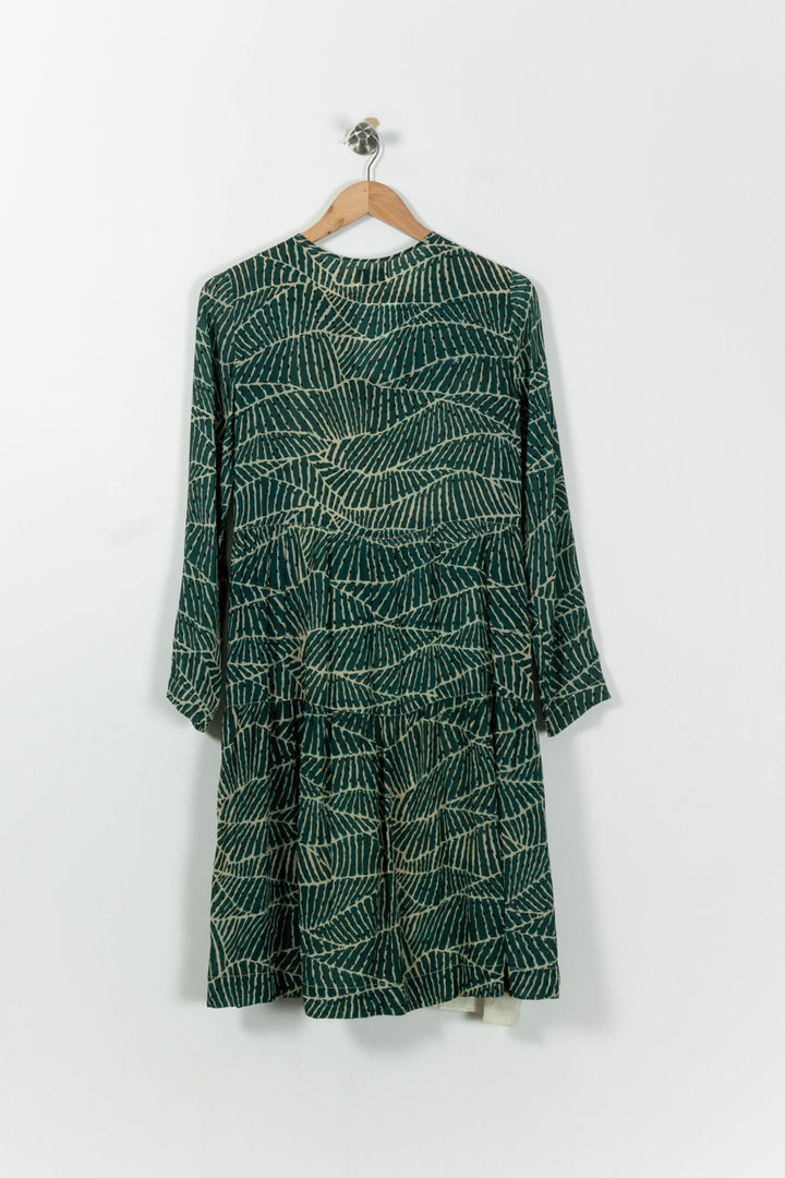 Robe Midi Verte et Beige - Taille S/36 de la marque Stella Forest | PARAD95367 - Vendu par Paradigme - Image 4