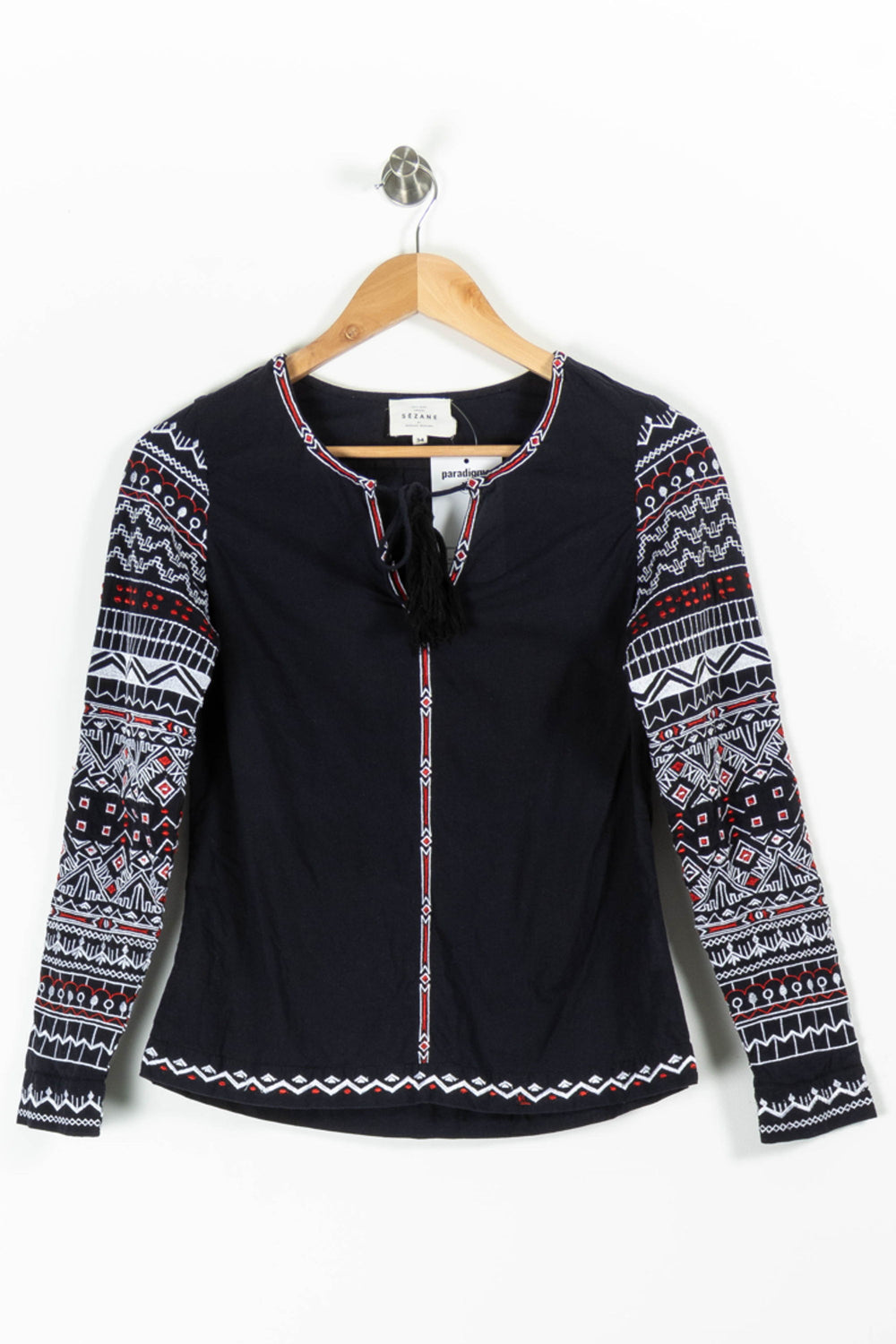 Blouse Bleu et Blanc - Taille XS/34 de la marque Sézane | PARAD95369 - Vendu par Paradigme - Image 2